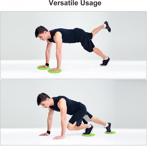 uxcell Exercise Core Sliders, Glider Discs with Straps, Use on Carpet or Floor for Full Body Workout in Saudi Arabia