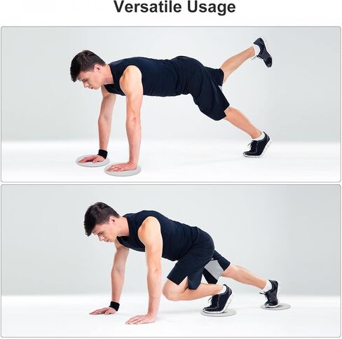 uxcell Exercise Core Sliders, Glider Discs with Straps, Use on Carpet or Floor for Full Body Workout in Saudi Arabia
