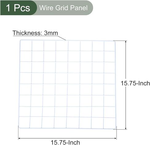 YOKIVE Iron Wire Grid Panel, Decorative Panels Board | Photo Pictures Display Holders Hanging Frame for Home Office (White, 16"x16") in Saudi Arabia