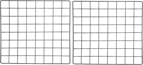 YOKIVE 2Pcs Iron Wire Grid Panel, Decorative Panels Board | Photo Pictures Display Holders Hanging Frame for Home Office (Black, 16"x16") in Saudi Arabia