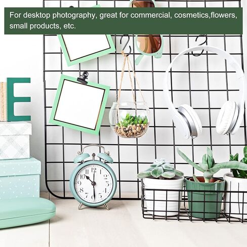 YOKIVE 2Pcs Iron Wire Grid Panel, Decorative Panels Board | Photo Pictures Display Holders Hanging Frame for Home Office (Black, 16"x16") in Saudi Arabia