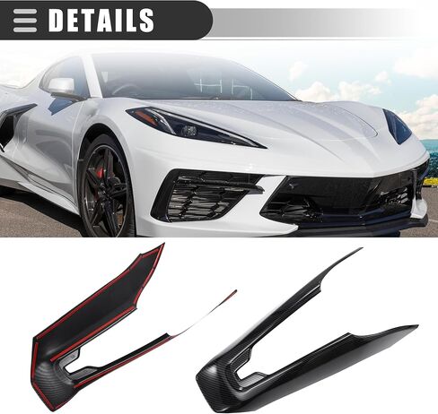 Motoforti التحكم المركزي الداخلي للسيارة بين غطاء المقعد، غطاء لوحة مسند الذراع المركزي، لسيارة شيفروليه كورفيت C8 2020-2023، بلاستيك، ألياف الكربون بات in Saudi Arabia