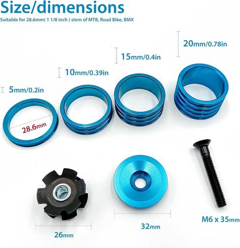 ONIPAX Lightweight Headset Top Cap & Star Nut with Aluminum Screw & Spacers in Saudi Arabia