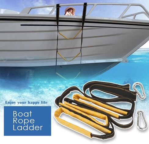 Marinexplore Boat Ladder,3 Step Portable Boat Rope Ladder,Boat Ladder Extension,Boarding Step Ladder for Fishing Boats,Inflatable Boat,Kayak,Pontoon,Motorboat,Canoeing in Saudi Arabia