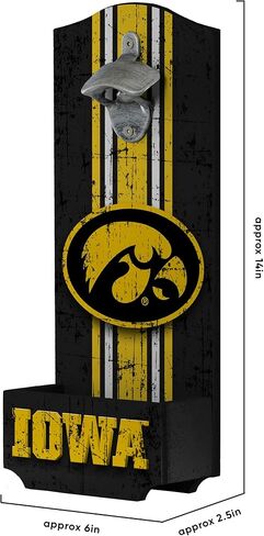 FOCO NCAA Unisex-Adult NCAA College Team Logo Wooden Bottle Cap Opener Sign in Kuwait