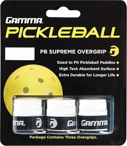 Gamma Sports Pickleball Supreme Overgrip, Easy to Apply Grip Tape for Pickle Ball Paddles, Badminton, Squash - Replacement Tacky Over Wrap Bands in Saudi Arabia