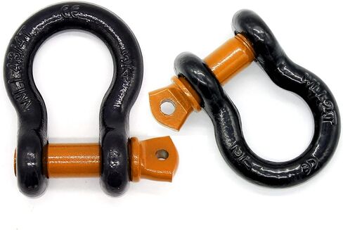 IZTOSS 2 قطعة 1/2" D Ring Bow تكبل متين 19.5 طن (42990 رطل) أقصى قوة كسر مناسبة لسحب ونش المقطورة في الهواء الطلق لاستعادة المركبات على الطرق الوعرة. in Saudi Arabia