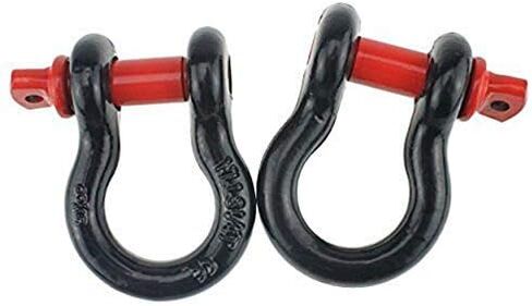 IZTOSS 2 قطعة 1/2" D Ring Bow تكبل متين 19.5 طن (42990 رطل) أقصى قوة كسر مناسبة لسحب ونش المقطورة في الهواء الطلق لاستعادة المركبات على الطرق الوعرة. in Saudi Arabia