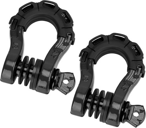 تكبل حلقة على شكل حرف D 3/4 بوصة 4.75 طن (عبوة من قطعتين) 48000 رطل أقصى قوة للكسر، مع دبوس لولبي 7/8 بوصة وعازل وغسالات (أحمر) in Kuwait