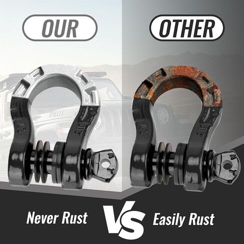 تكبل حلقة على شكل حرف D 3/4 بوصة 4.75 طن (عبوة من قطعتين) 48000 رطل أقصى قوة للكسر، مع دبوس لولبي 7/8 بوصة وعازل وغسالات (أحمر) in Kuwait