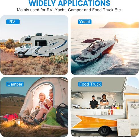 مضخة غشاء لضغط المياه بدون فرشاة، 5.5 GPM 60 Psi RV مضخة مياه 12 فولت مع مفتاح ضغط، مضخة مياه عذبة ذاتية التحضير لحديقة يخت قارب RV in Kuwait