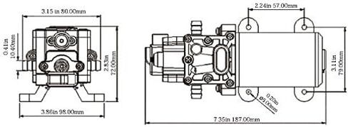 SEAFLO 12V DC 1.3 GPM 100 PSI 22-Series Diaphragm Water Pressure Pump for Marine Boat RV Caravan in Saudi Arabia