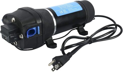 Amarine Made AC 110V مضخة غشاء ضغط الماء ذاتية التحضير 17LPM/4.5GPM AMPS:1.0A، MAX.AMPS:1.8A إعداد الضغط: 40PSI/2.8bar Caravan/RV/قارب/بحري in Kuwait