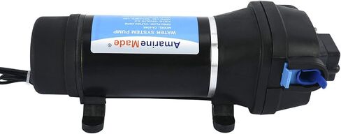 Amarine Made AC 110V مضخة غشاء ضغط الماء ذاتية التحضير 17LPM/4.5GPM AMPS:1.0A، MAX.AMPS:1.8A إعداد الضغط: 40PSI/2.8bar Caravan/RV/قارب/بحري in Kuwait