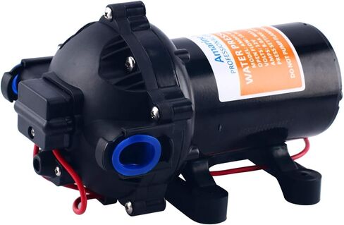 Amarine Made 12v مضخة غشاء لضغط الماء 18.9 لتر/دقيقة 5.0 جالون في الدقيقة 60 رطل لكل بوصة مربعة - قافلة/عربة سكن متنقلة/قارب/بحرية in Kuwait