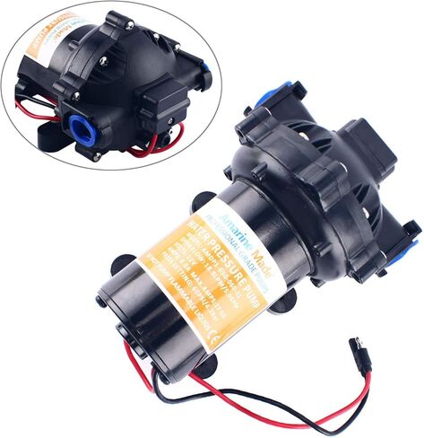 Amarine Made 12v مضخة غشاء لضغط الماء 18.9 لتر/دقيقة 5.0 جالون في الدقيقة 60 رطل لكل بوصة مربعة - قافلة/عربة سكن متنقلة/قارب/بحرية in Kuwait