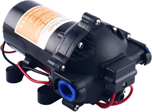 Amarine Made 12v مضخة غشاء لضغط الماء 18.9 لتر/دقيقة 5.0 جالون في الدقيقة 60 رطل لكل بوصة مربعة - قافلة/عربة سكن متنقلة/قارب/بحرية in Kuwait