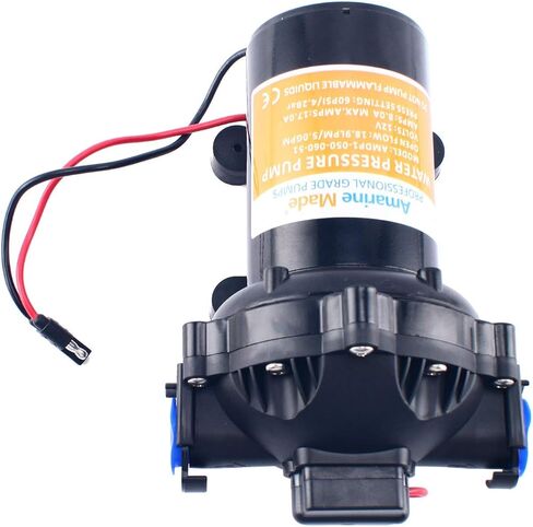 Amarine Made 12v مضخة غشاء لضغط الماء 18.9 لتر/دقيقة 5.0 جالون في الدقيقة 60 رطل لكل بوصة مربعة - قافلة/عربة سكن متنقلة/قارب/بحرية in Kuwait