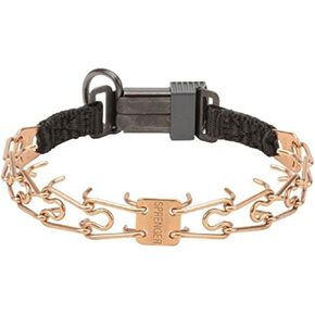 Herm Sprenger Curogan Ultra-Plus Prong Collar for Siberian Husky with Center-Plate and Click Lock Buckle - 2.25 mm x 16 inches