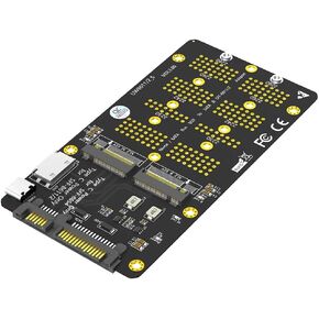New Version 2 in 1 Combo M.2(NGFF) NVMe SSD/SATA-Bus SSD to SFF-8611/8612 and SATA Adapter