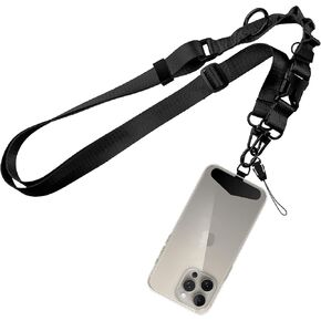 ELV Phone Lanyard with Phone Tether: Crossbody Phone Lanyard for iPhone - Quick Release Cell Phone Strap for Phone Case with Metal Phone Tether Tabs