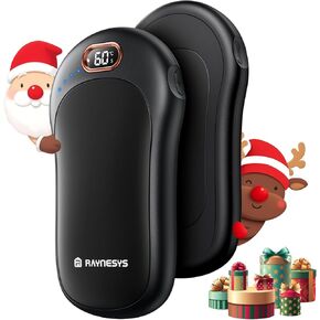 2 in 1 Magnetic Hand Warmers Rechargeable, 10000mAh Electric Hand Warmers 2 Pack, LED Display & Adjustable Heat Settings Portable Heater for Camping, Hiking, Traveling