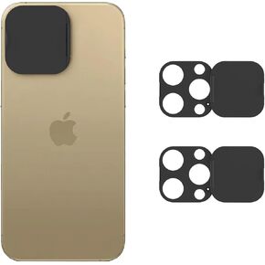 Phone Camera Lens Cover Compatible for Phone 16 Pro/ 16 Pro Max,Camera Lens Protector to Protect Privacy and Security,Strong Adhesive Black-2 Pack