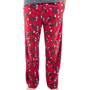 ROCK ATOLL Men's Soft Warm Fleece Animal Novelty Print Pajama Bottom Pants