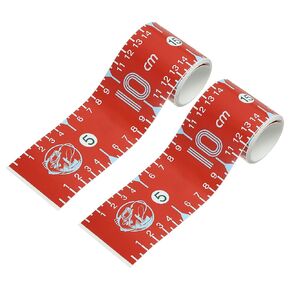 PATIKIL Adhesive Fish Ruler, 2 Pack 51 Inch Fish Measuring Tape Sticker Tape Waterproof for Fishing Boat Kayak Workbench, Red
