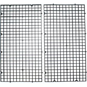 2PCS 11.8x5.9inch Aquarium Plastic Splicable Mesh Divider Tray Mesh Separator Panel Divider Fish Tank Bottom Black Filter Tray for Freshwater and Saltwater Aquariums