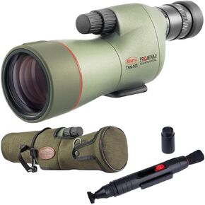 Kowa Sporting Optics 15-45x55 PROMINAR Pure Fluorite Straight Spotting Scope Bundle with Sporting Optics Stay-On-Case, and Anniversary Edition Lens Pen (3 Items)