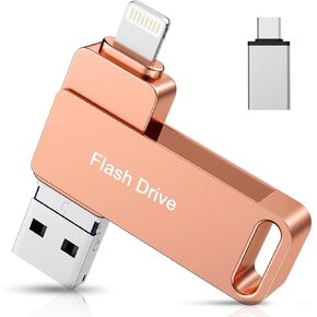 Apple MFi Certified Flash Drive 512GB for iPhone Photo Stick USB Memory Stick Thumb Drives High Speed USB Stick Jump Drive External Storage Compatible for iPhone/iPad/Android/PC Black