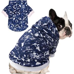 BAEJMJK Dog Tie Dye Hoodie for Medium Large Dogs Soft Dog Sweater Hoodie Pet Clothes Sweatshirt Dog Hooded Outfits(Yellow,Medium)