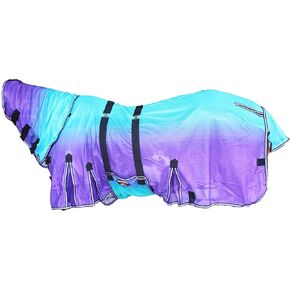 CHALLENGER Horse Light Summer Airflow Mesh Scrim Sheet Removable Neck Purple Flysheet 73160