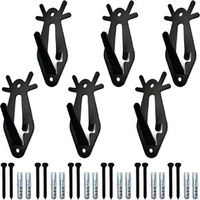 European Mount Skull Hanger,Deer Skull Mount Trophy Wall Mounts,Indoor Outdoor Crafts Decorative Pieces Hooks, Deer Antler Mounting Kit for Display Your Trophy Skull Decoration (6 Pack)