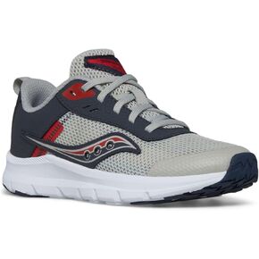 Saucony Aura Kidz Sneaker, Grey/Orange/Navy, 13 US Unisex Little Kid
