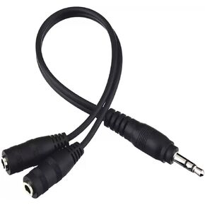 ienza Headphone Splitter for 2 Headphones/Aux Splitter 1 in 2 Out / 1 Audio Jack to 2 Speakers or Headphones (3.5mm TRS Male to 2 3.5mm TRS Female)