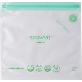 MASTRAD - Stor’eat Smart Bags XXL - Reusable Sous Vide Bags - Keep Food Fresh - Healthy Cooking - Set of 10-11.8" x 13.4" - 1.6 gal