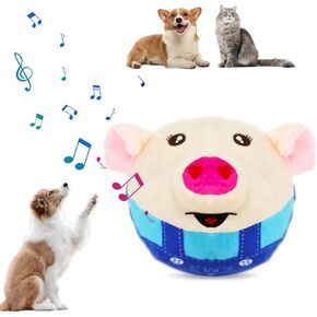 Active Moving Pet Plush Toy,2024 New Interactive Dog Toys Pet Bouncing Balls Dog Ball Moving Dog Toy Dog Toys Washable Cartoon Pig Plush to Keep Them Busy Small Plush for Dogs Pet Toys