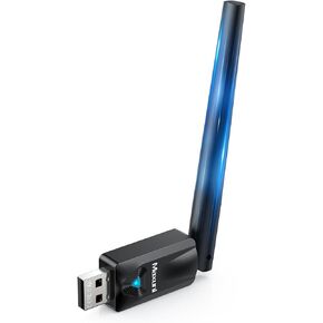 USB WiFi Adapter for Desktop PC AC600mbps, PC WiFi Adapter with High Gain Antennas, Wireless Adapter Dual Band 2.4g/5g for Laptop Computer Compatible Windows 7/8/10/11/XP/Linux/Mac OS