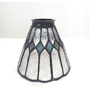 Premium Tiffany Lamp Shade Replacement for Chandelier and Sconce Fan Light, Lampshade Only, SH-091, 5.5 Inch-Diameter, Translucent, Stained Glass, Pack of 1 by NOSHY (1)