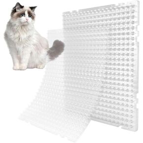 8 Pack 16 x 13 Inch Cat Scat Mat with Spikes, Scat Mat for Cats Cat Deterrent Mat Digging Stopper Repellent Spike Mat