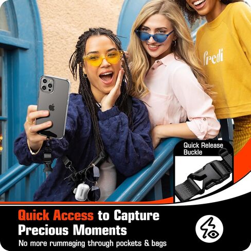 ELV Phone Lanyard with Phone Tether: Crossbody Phone Lanyard for iPhone - Quick Release Cell Phone Strap for Phone Case with Metal Phone Tether Tabs in Saudi Arabia