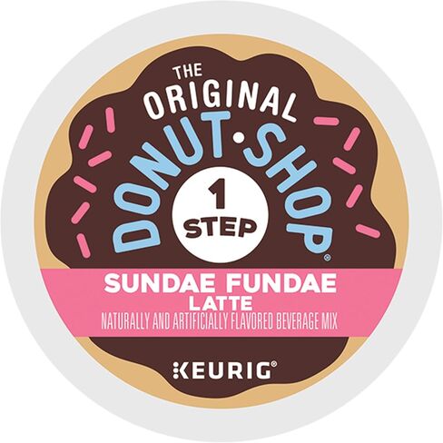 ذا أوريجينال دونات شوب Sundae Fundae One Step Latte، كبسولات Keurig Single Service K-Cup، 60 قطعة (6 عبوات من 10) in Saudi Arabia