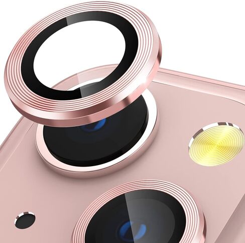 CloudValley Camera Lens Protector Designed for iPhone 13/13 Mini, Tempered Glass Protective Film, Aluminum Alloy Camera Lens Cover, Pink in Kuwait