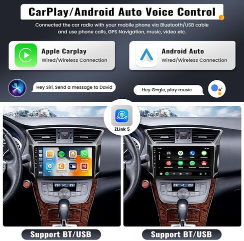 UNITOPSCI Android Car Stereo for Nissan Sentra 2013-2017 Wireless CarPlay Android Auto 4G+64G 8 Core 10.1 Inch Touchscreen Bluetooth Mirror Link GPS Navigation FM/RDS Radio WiFi DSP SWC+Camera Mic in Saudi Arabia