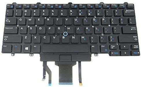 استبدال لوحة المفاتيح الخلفية LeFix لجهاز Dell Latitude E5450 E5470 E7450 E7470 E5480 E5490 7480 7490 5480 5488، تخطيط الولايات المتحدة، عصا التأشير، PK1313D4B00 0D19TR in Kuwait