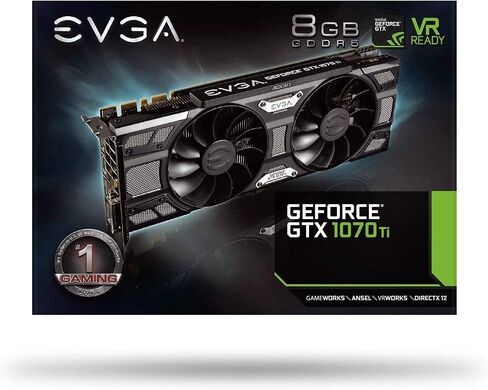 EVGA GeForce GTX 1070 Ti SC GAMING ACX 3.0 إصدار أسود، 8 جيجابايت GDDR5، EVGA OCX Scanner OC، LED أبيض، دعم DX12OSD (PXOC) بطاقة رسومات 08G-P4-5671-KR (متجددة) in Saudi Arabia