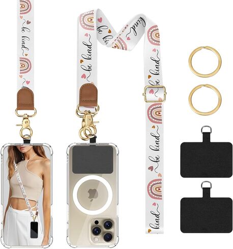 TiMOVO Phone Lanyard Crossbody Wrist Strap, Adjustable Anti-Theft Phone Strap for All Phone Case, Universal Cell Phone Neck Lanyard for Women and Men, Black in Saudi Arabia