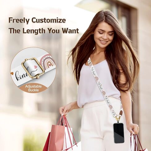 TiMOVO Phone Lanyard Crossbody Wrist Strap, Adjustable Anti-Theft Phone Strap for All Phone Case, Universal Cell Phone Neck Lanyard for Women and Men, Black in Saudi Arabia